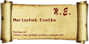 Marischek Evetke névjegykártya
